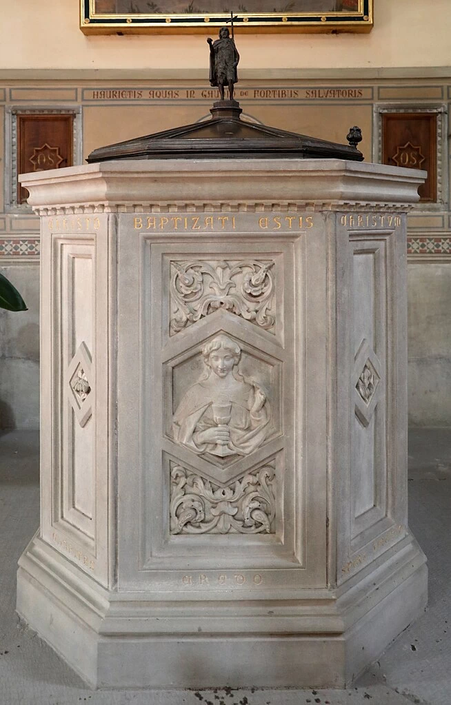 Fonte battesimale - chiesa della Sacra Famiglia, Firenze